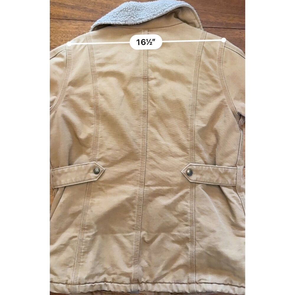 Carhartt Women’s Sandstone Wesley Coat Sherpa Lined Duck Canvas Jacket 102247 - Picture 11 of 13